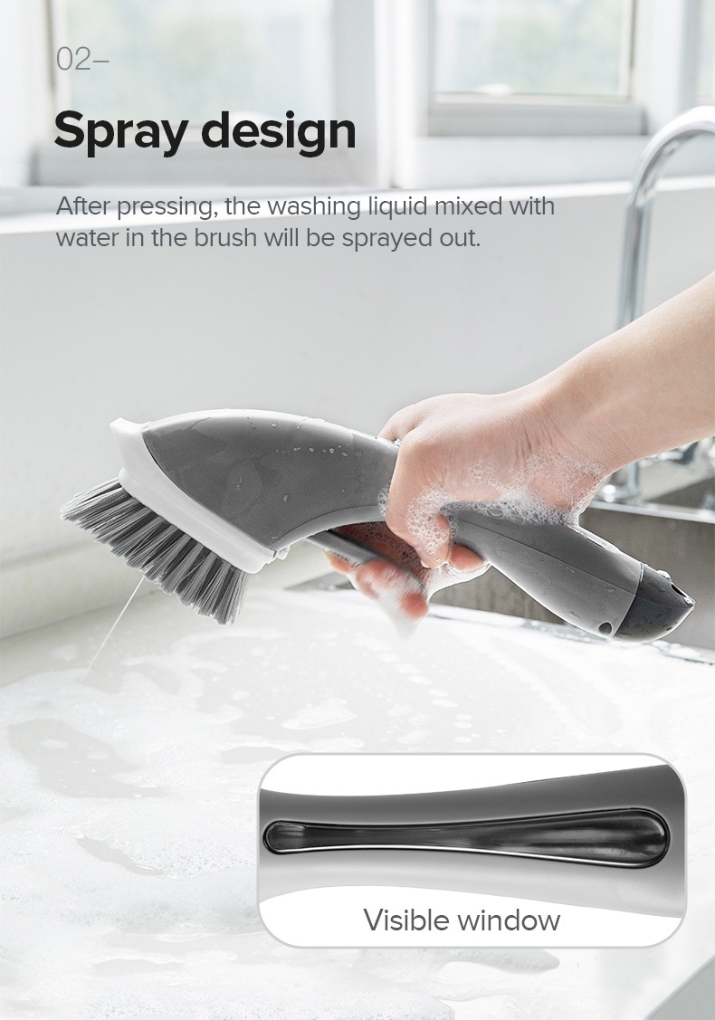Multi-purpose Spray Liquid Brush Long Handle-3